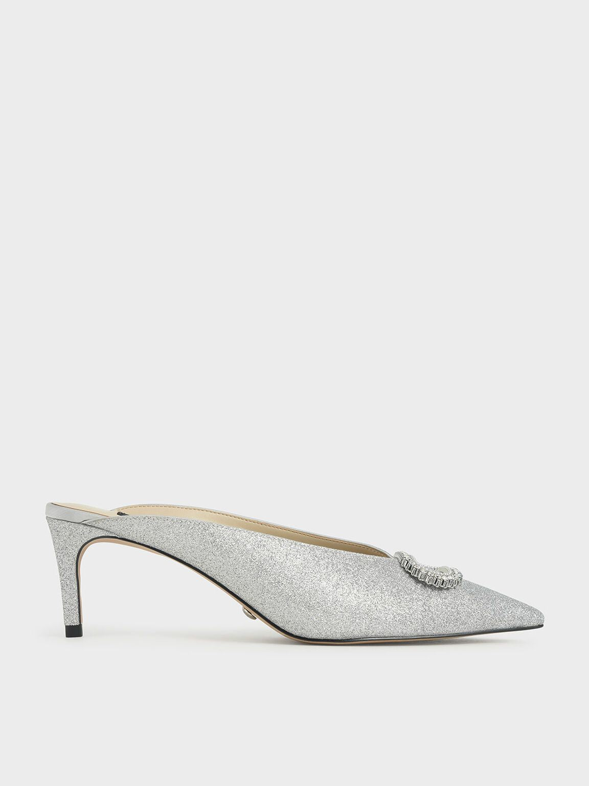 Glitzerverzierte Mules