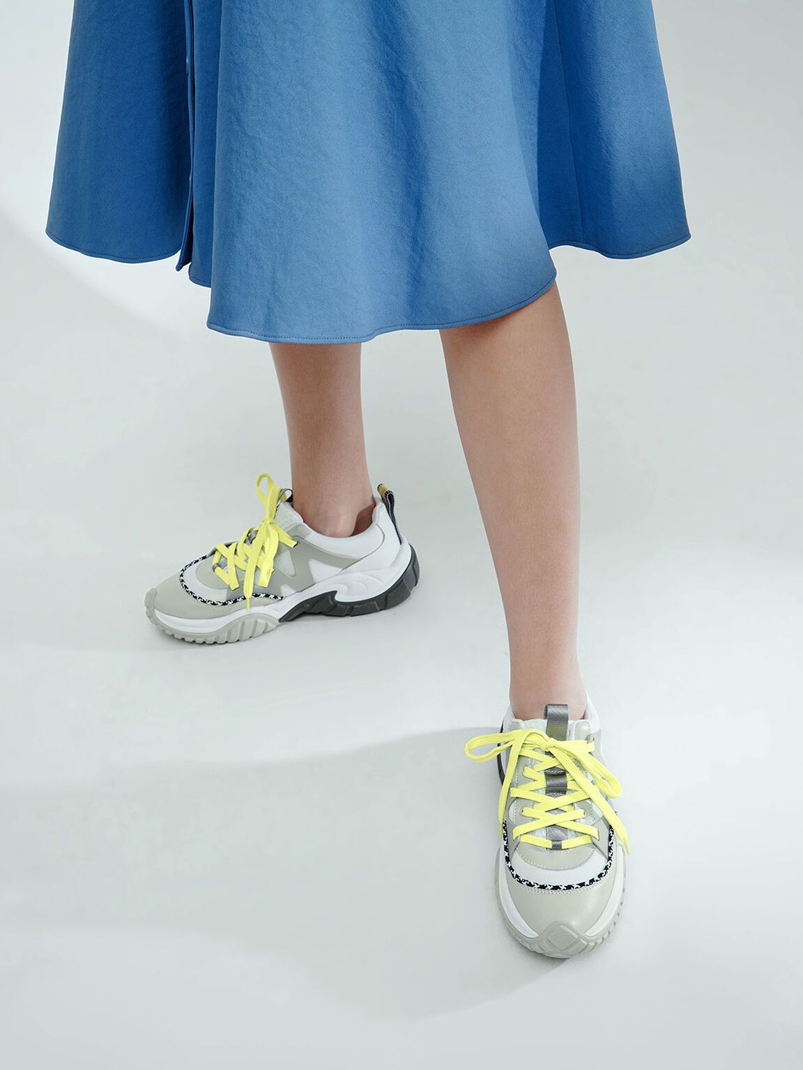 Chunky-Sneaker aus Mesh und Netz