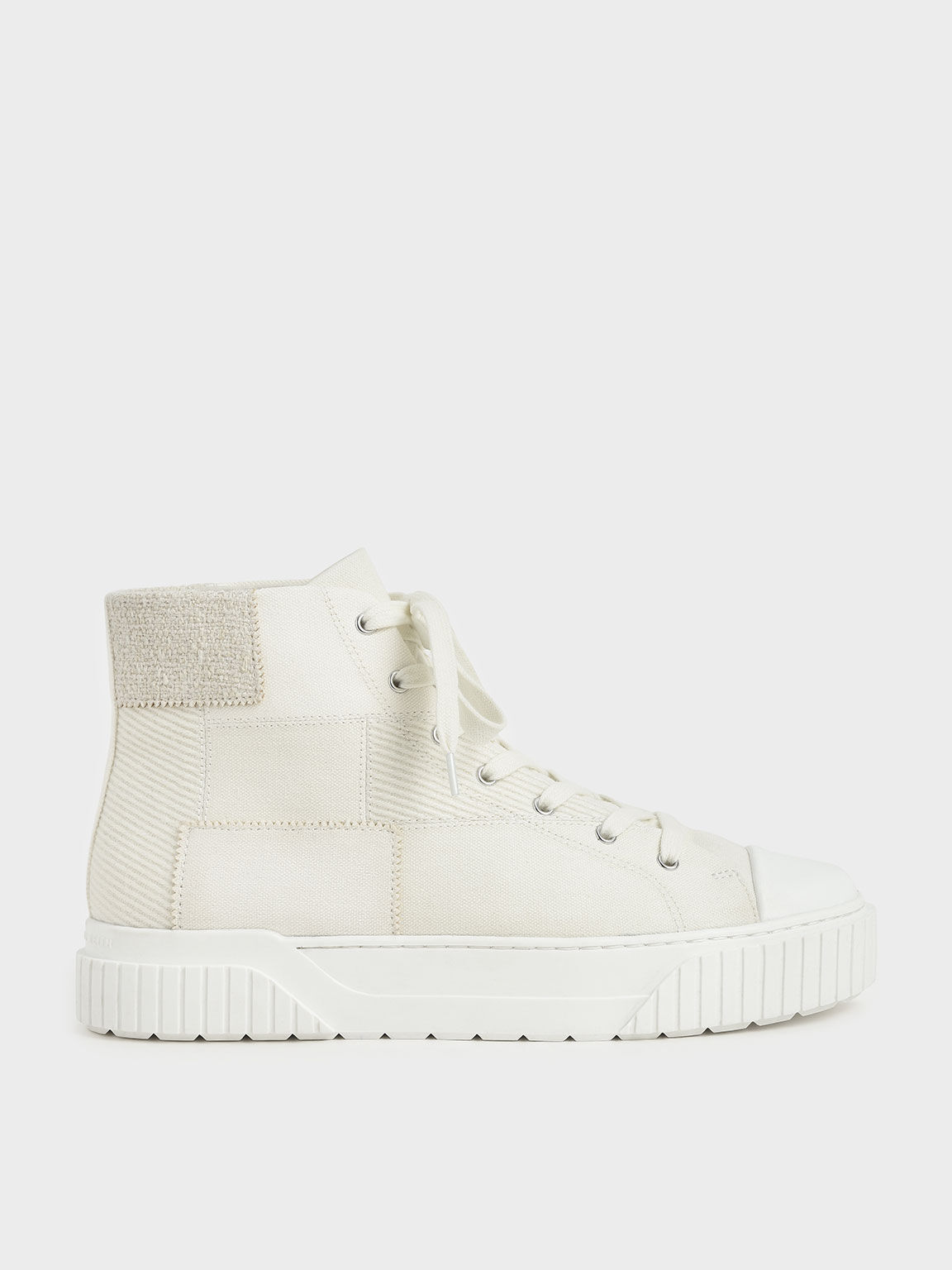 High-Top-Sneaker aus gewebtem Stoff