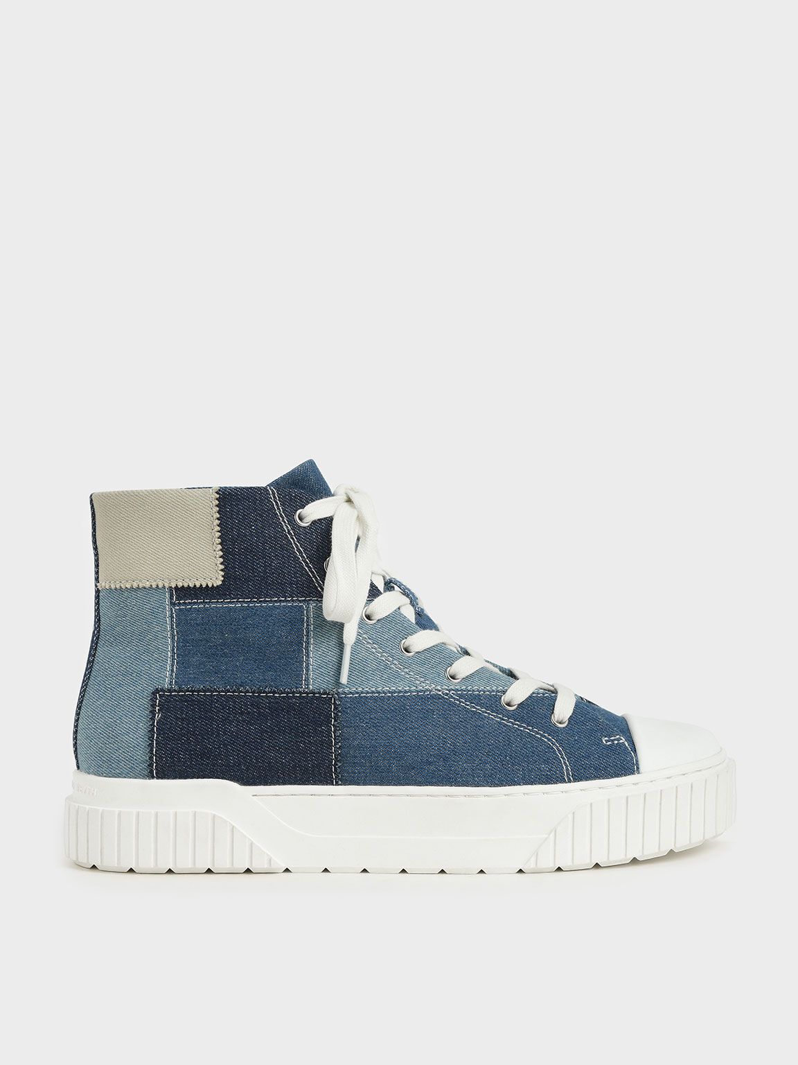 High-Top-Sneaker aus gewebtem Stoff