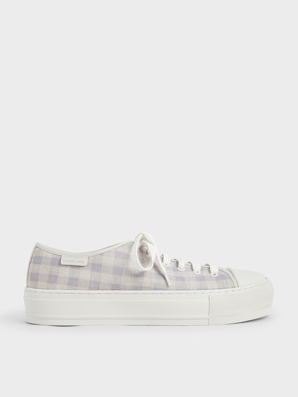 Gewebte Gingham-Sneaker