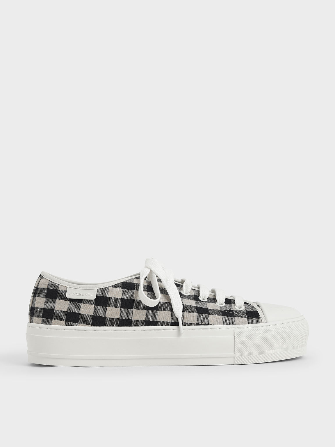 Gewebte Gingham-Sneaker