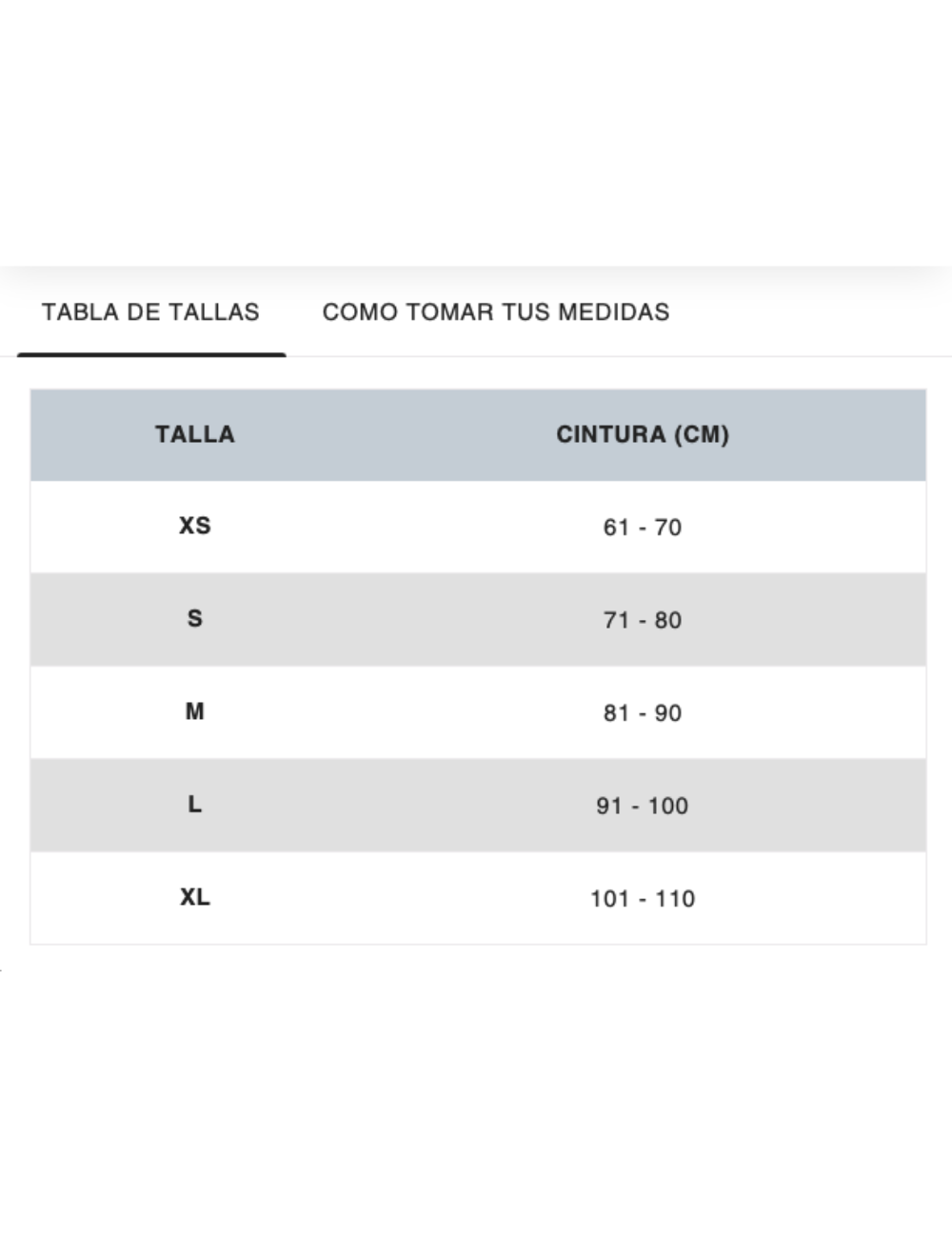 FAJA DE 3 VELCROS TALLE CORTO 