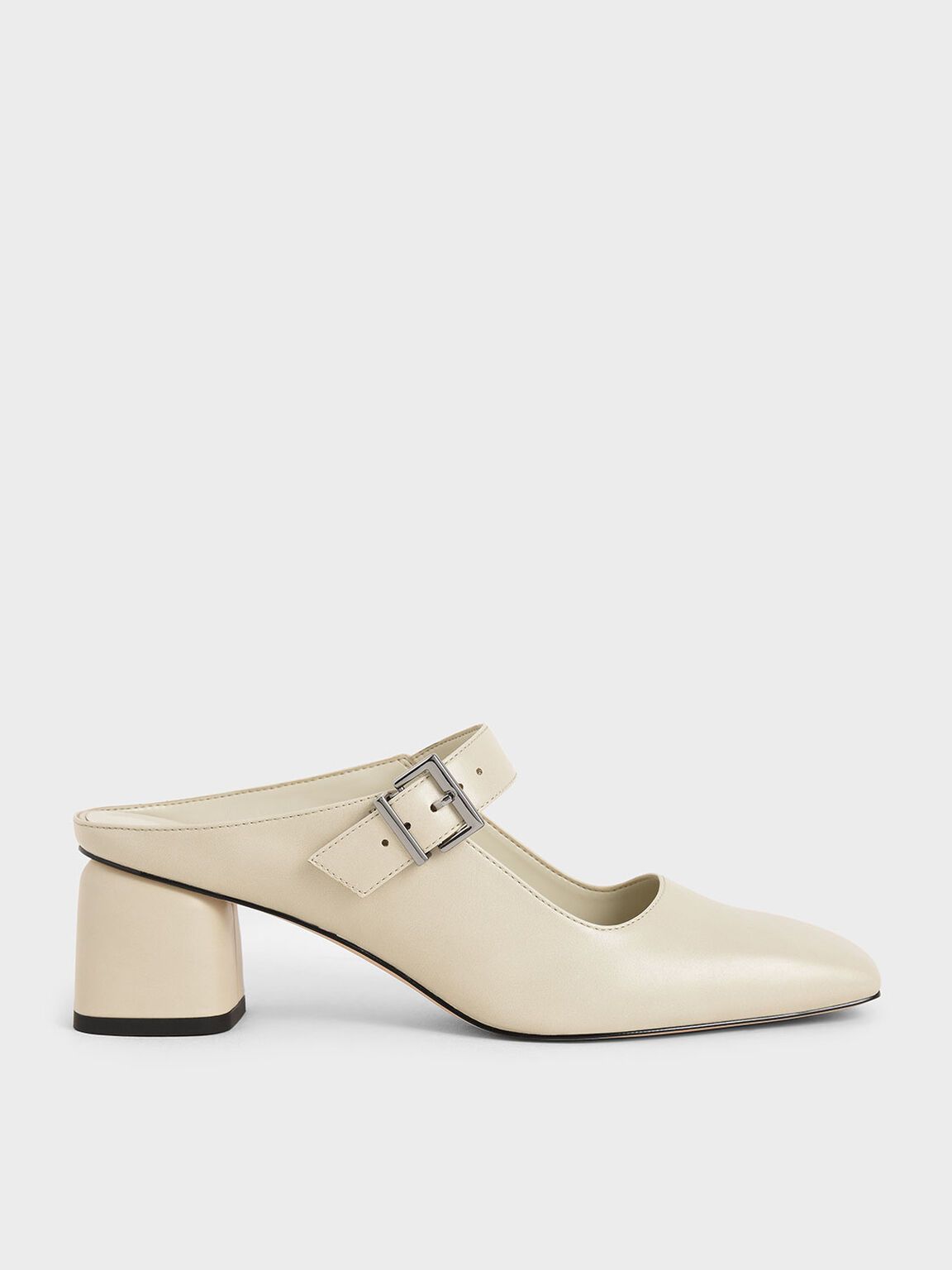 Mary Jane Block Heel Mules