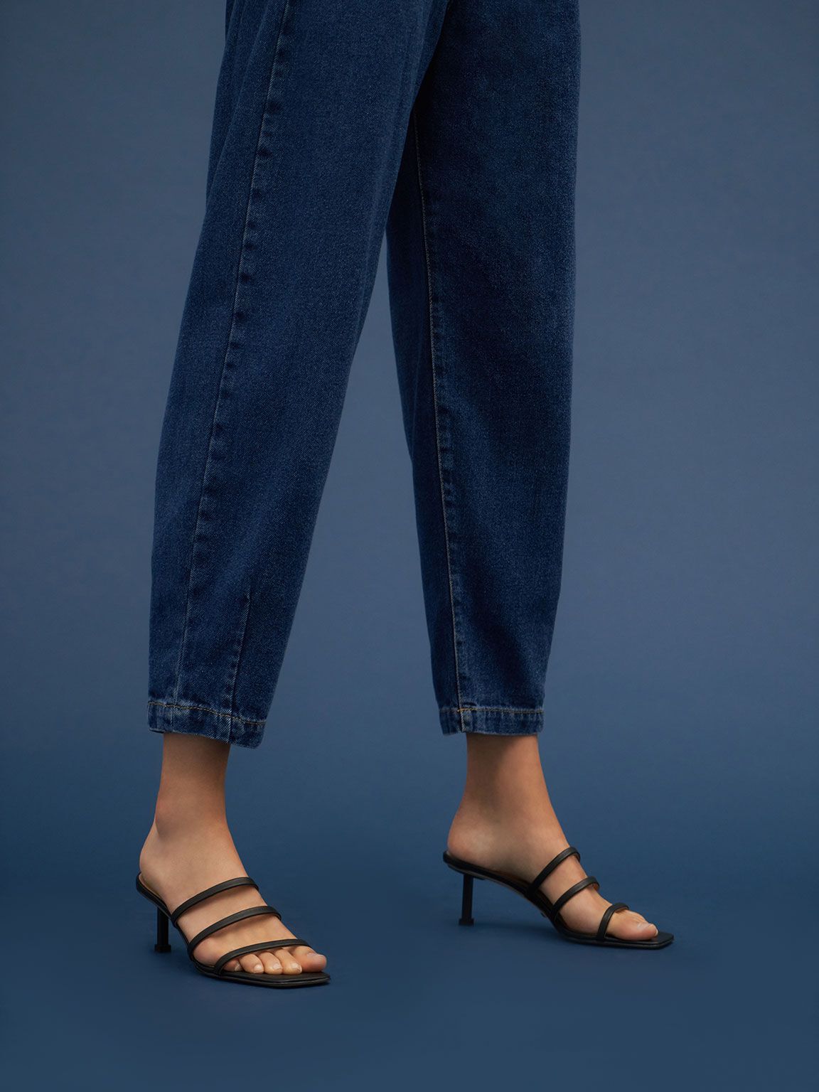 Strappy Heeled Mules